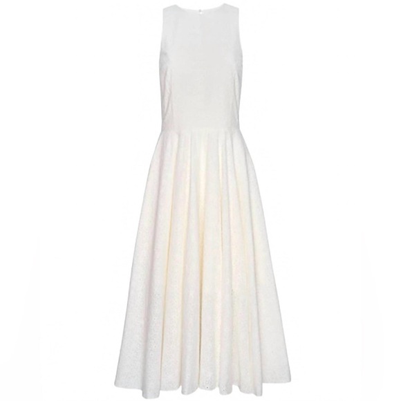 FRAME
Eyelet Cotton Fit-&-Flare Midi-Dress - Picture 4 of 13